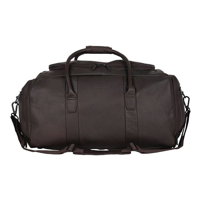 Kenneth Cole Reaction Leather 20-Inch Carry-On Travel Duffel Bag, Brown