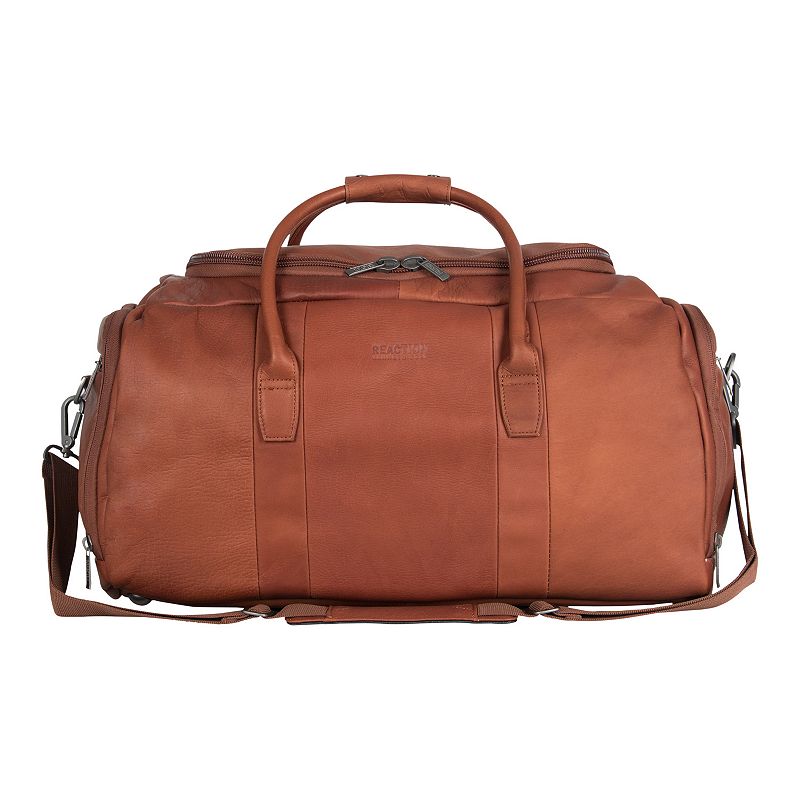 Kenneth Cole Reaction Leather 20-Inch Carry-On Travel Duffel Bag, Med Brown