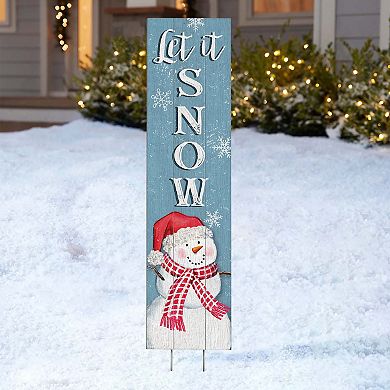 Artisan Signworks Let It Snow Snowman Garden Stake