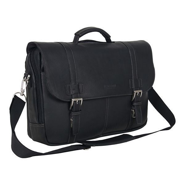 Kenneth Cole Reaction Leather Flapover Messenger Bag