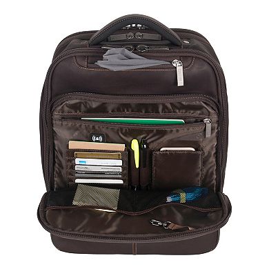 Kenneth Cole Reaction Leather EZ-Scan 16-Inch Laptop Backpack