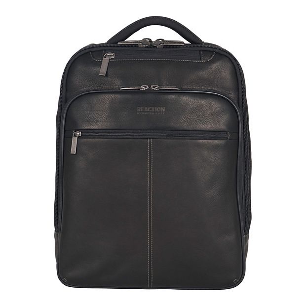 reaction kenneth cole leather backpack