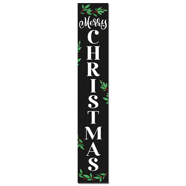 Artisan Signworks Merry Christmas Holly Porch Leaner Floor Decor