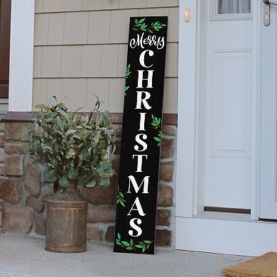 Artisan Signworks Merry Christmas Holly Porch Leaner Floor Decor