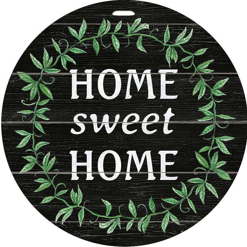 Home Sweet Home Green Leaves Door Wall Decor, Multicolor