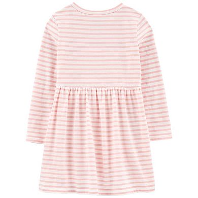 Toddler Girl Carter's Pink Apple Pocket Dress