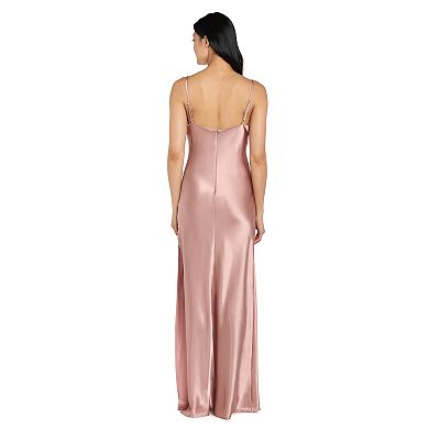 Juniors' Morgan and Co Rhinestone Trim Fit & Flare Dress