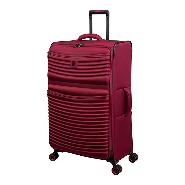 it luggage Precursor Softside Medium Checked Expandable Spinner Suitcase - Red