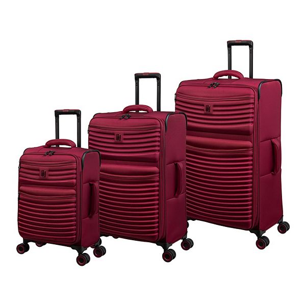 it luggage Precursor 3-Piece Softside Spinner Luggage Set - Dark Red