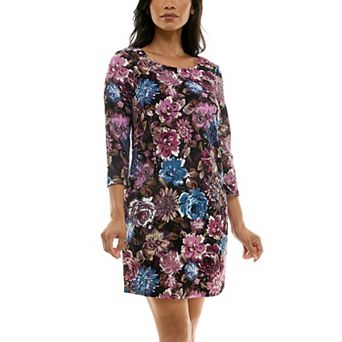 Women’s Nina Leonard Textured Crepe Pocket Dress