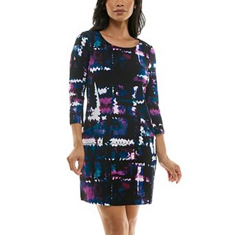 Women’s Nina Leonard Textured Crepe Pocket Dress