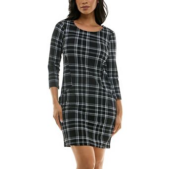 Women’s Nina Leonard Textured Crepe Pocket Dress