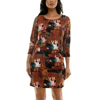 Women’s Nina Leonard Textured Crepe Pocket Dress