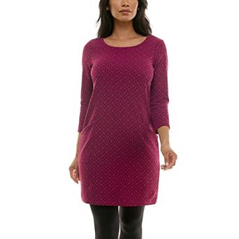 Women’s Nina Leonard Textured Crepe Pocket Dress