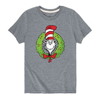 Boys 8-20 Dr. Seuss Cat In Hat Wreath Graphic Tee