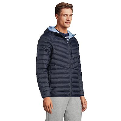 Men s Lands End Hooded Wanderweight Ultralight Packable Down Jacket