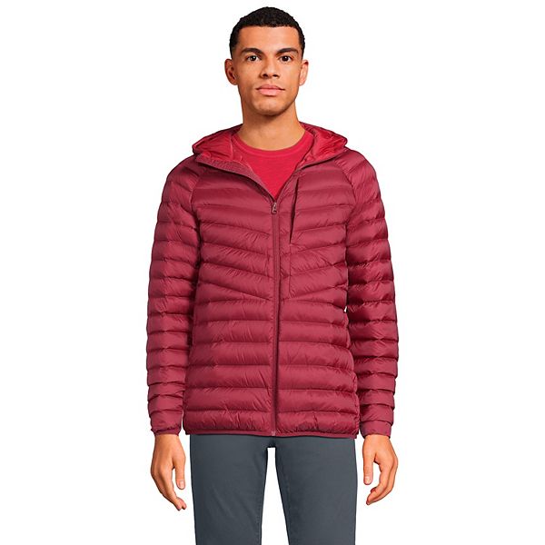 Men's Lands' End Hooded Wanderweight Ultralight Packable Down Jacket