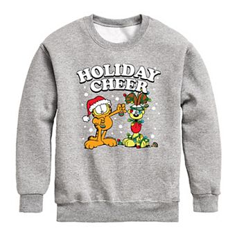 Boys 8-20 Garfield Holiday Cheer Crew Fleece Sweatshirt