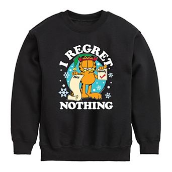 Boys 8-20 Garfield Regret Nothing Crew Fleece Sweatshirt