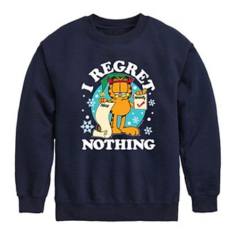 Boys 8-20 Garfield Regret Nothing Crew Fleece Sweatshirt