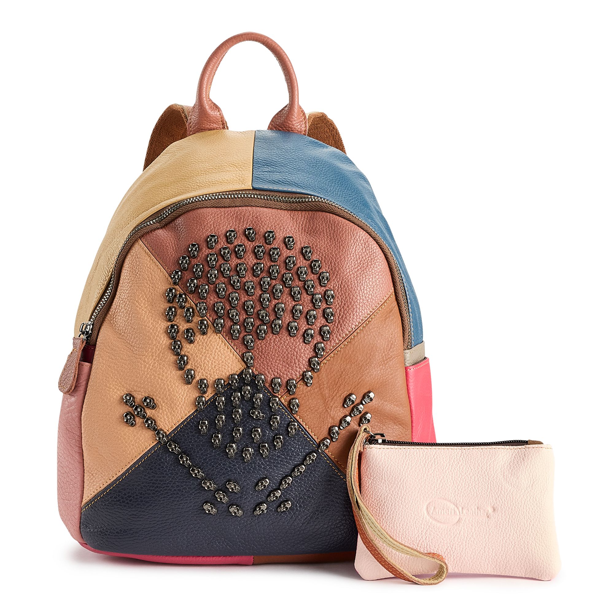 AmeriLeather Joreah Leather Backpack, Multi