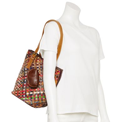 AmeriLeather Rosanna Leather Tote Bag