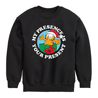 Boys 8-20 Garfield Presence Present Crew Fleece Sweatshirt