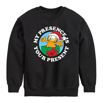 Boys 8-20 Garfield Presence Present Crew Fleece Sweatshirt