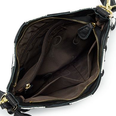 AmeriLeather Zigzagger Leather Shoulder Bag