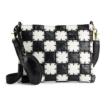 AmeriLeather Zigzagger Leather Shoulder Bag
