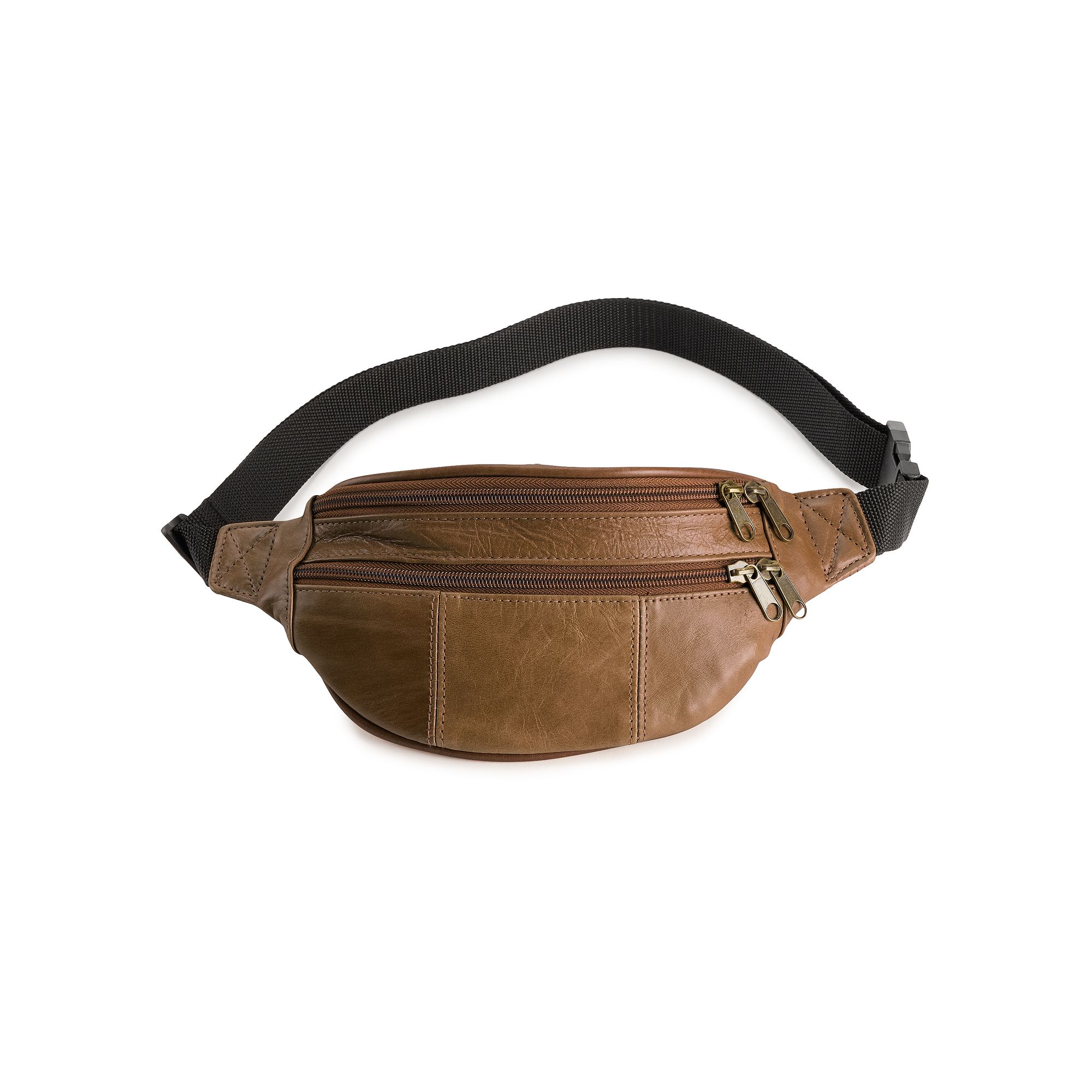 AmeriLeather Leather Fanny Pack, Red