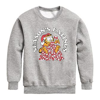 Boys 8-20 Garfield Seasons Eatings Crew Fleece Sweatshirt