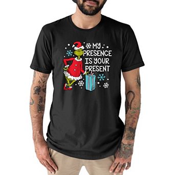 Men's Dr. Seuss Grinch My Presence Is Your Present Tee