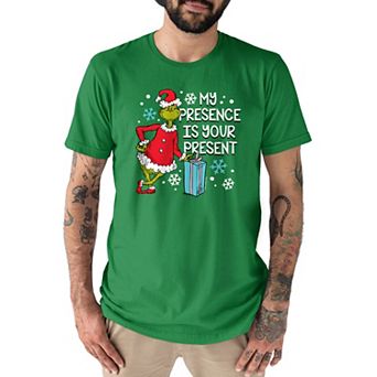 Men's Dr. Seuss Grinch My Presence Is Your Present Tee