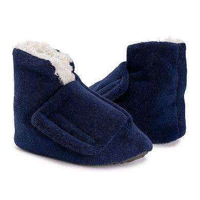 Softones by MUK LUKS® Adjustable Shearling Men's Bootie Slippers