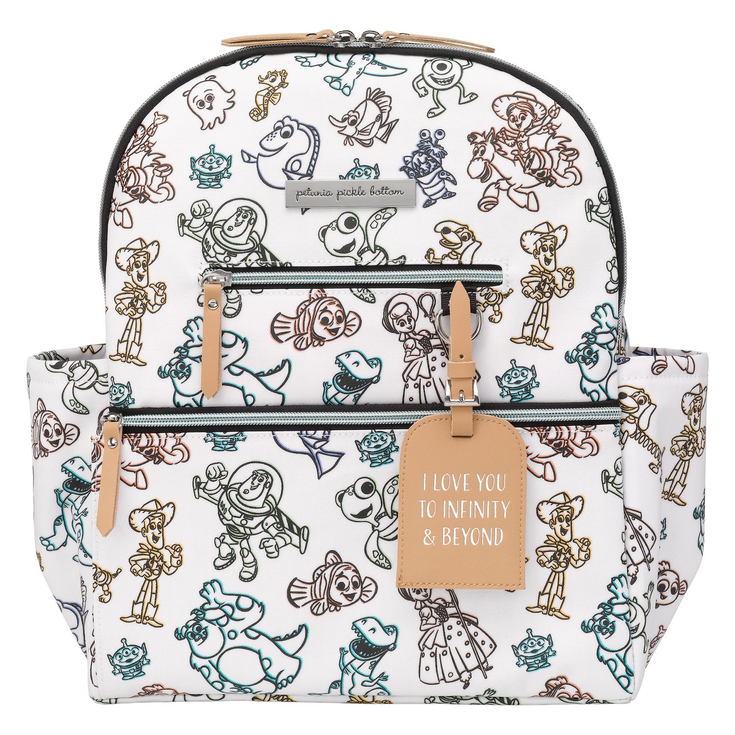 Petunia Pickle Bottom 2-in-1 Provisions Backpack Diaper Bag in Winnie The Pooh's Friendship in Bloom