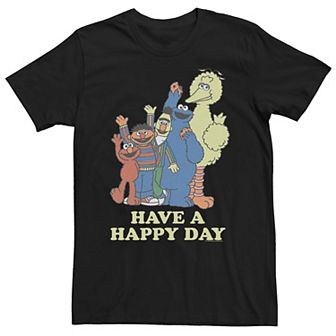 Men's Sesame Street Have A Happy Day Elmo And Friends Tee