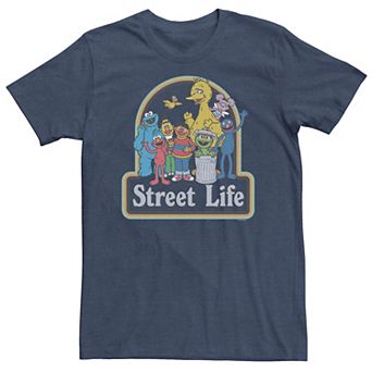 Men's Sesame Street Street Life Elmo And Friends Group Shot Tee