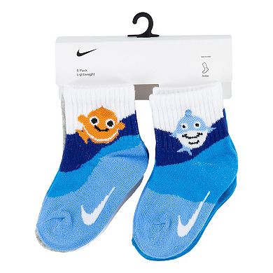 Baby Nike Shark And Fish 6 Pack Low Cut Socks