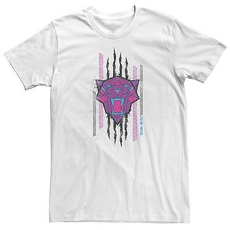 Men's Marvel Wakanda Forever Geometric Black Panther Icon Scratch Tee