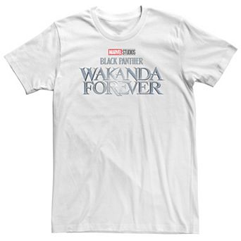 Men's Marvel Wakanda Forever Metallic Movie Logo Tee