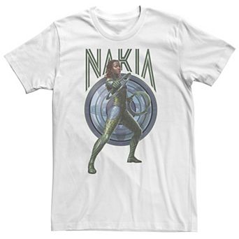 Men's Marvel Wakanda Forever Nakia Blue Shield Tee