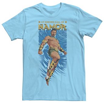 Men's Marvel Wakanda Forever My Enemies Call Me Namor Animated Portrait Tee