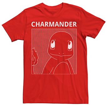 Men's Pokémon Charmander Silhouette Comic Box 2 Tee