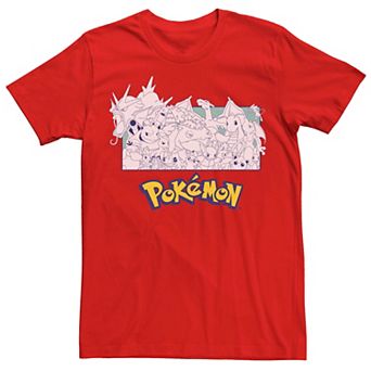 Men's Pokémon Classic Monochrome Group Portrait Tee
