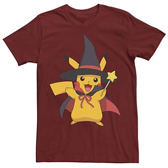 Men's Pokémon Pikachu Witches Hat Star Wand Tee