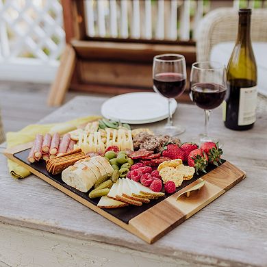 Toscana Covina Acacia & Slate Serving Tray