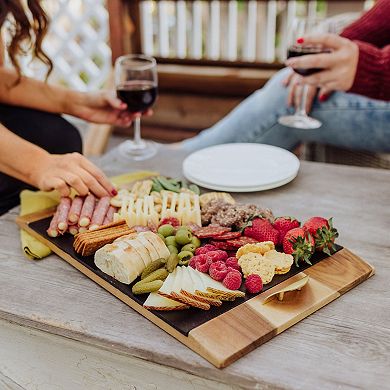 Toscana Covina Acacia & Slate Serving Tray