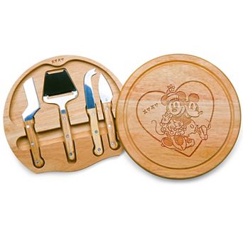 Disney's Mickey & Minnie Mouse Heart Circo Cheese Cutting Board & Tools Set by Toscana