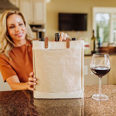 Legacy Pinot Jute 3-Bottle Insulated Wine Bag